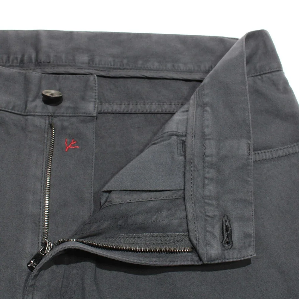 Isaia NWT 5 Pocket Jean Cut Pants Size 52 (US 36) Regular Gray Cotton & Cashmere